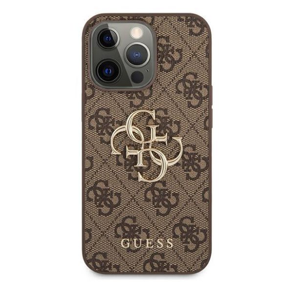 Guess GUHCP13X4GMGBR iPhone 13 PRO max 6.7 "barna tok 4G Big Metal Logo