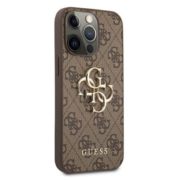 Guess GUHCP13X4GMGBR iPhone 13 PRO max 6.7 "barna tok 4G Big Metal Logo