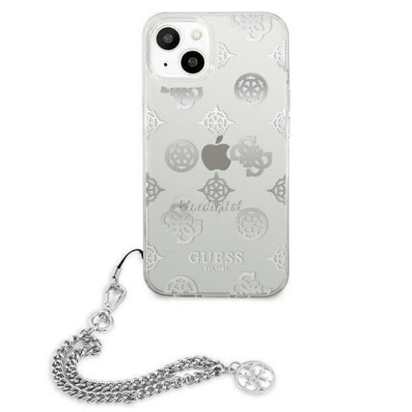 Guess GUHCP13SKSPESI IPHONE 13 MINI 5,4 "Ezüst / Ezüst tok Peony Chain Kollekció