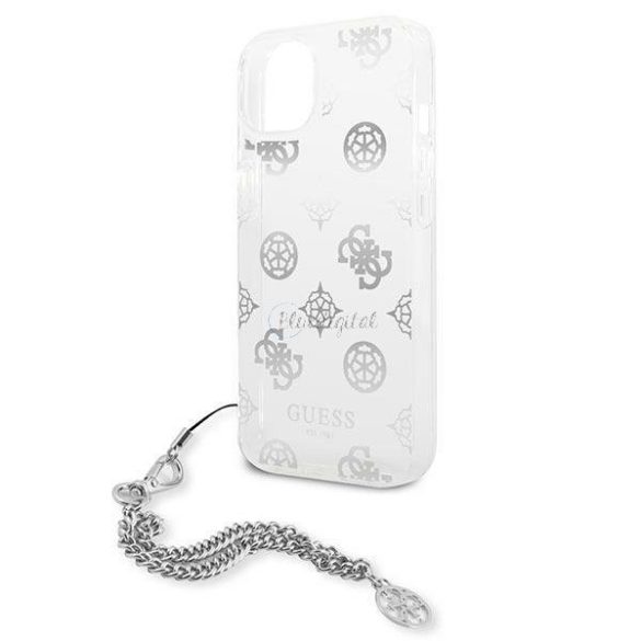 Guess GUHCP13SKSPESI IPHONE 13 MINI 5,4 "Ezüst / Ezüst tok Peony Chain Kollekció