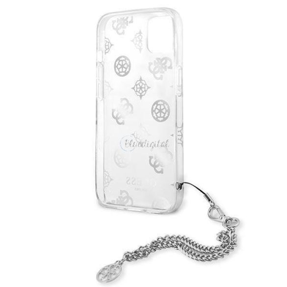 Guess GUHCP13SKSPESI IPHONE 13 MINI 5,4 "Ezüst / Ezüst tok Peony Chain Kollekció