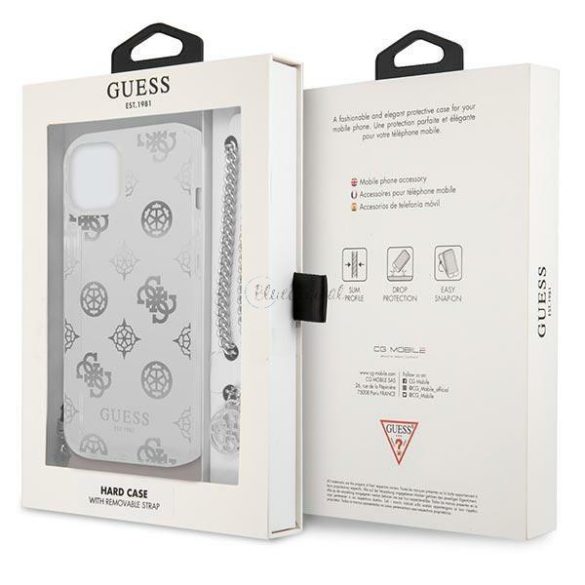 Guess GUHCP13SKSPESI IPHONE 13 MINI 5,4 "Ezüst / Ezüst tok Peony Chain Kollekció