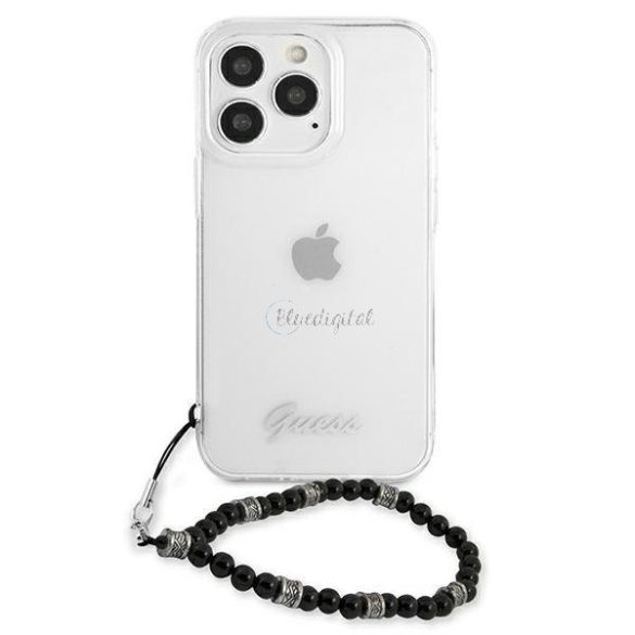 Guess GUHCP13XKPSBK iPhone 13 Pro Max 6.7 „átlátszó tok fekete Pearl