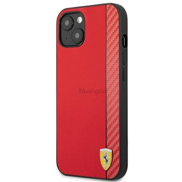 Ferrari FESAXHCP13SRE iPhone 13 mini 5,4 „vörös / piros tok On Track Carbon Stripe