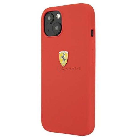 Ferrari FessiHCP13SRE iPhone 13 Mini 5.4 "piros keményszínű szilikon tok