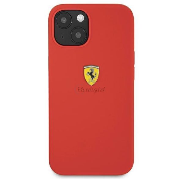 Ferrari FessiHCP13SRE iPhone 13 Mini 5.4 "piros keményszínű szilikon tok