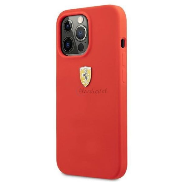 Ferrari fessihcp13xRE iPhone 13 Pro max 6.7 "piros keményszínű szilikon tok