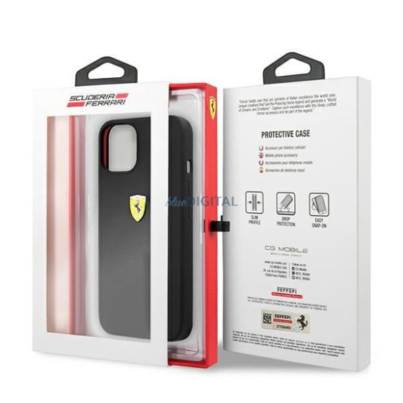 Ferrari FESSIHCP13SBK iPhone 13 mini 5.4 "fekete keménytok szilikon