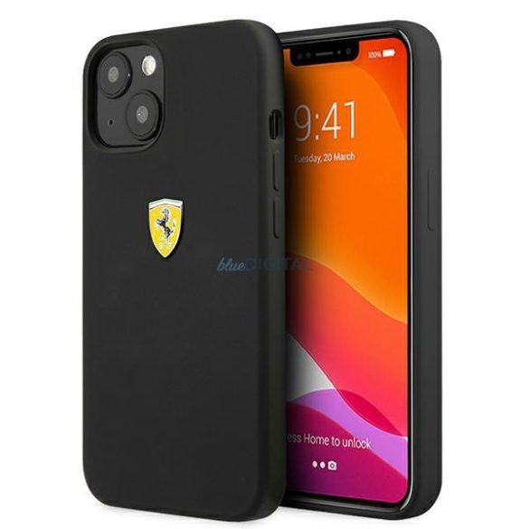 Ferrari FESSIHCP13MBK iPhone 13 6.1 "fekete keménytok szilikon