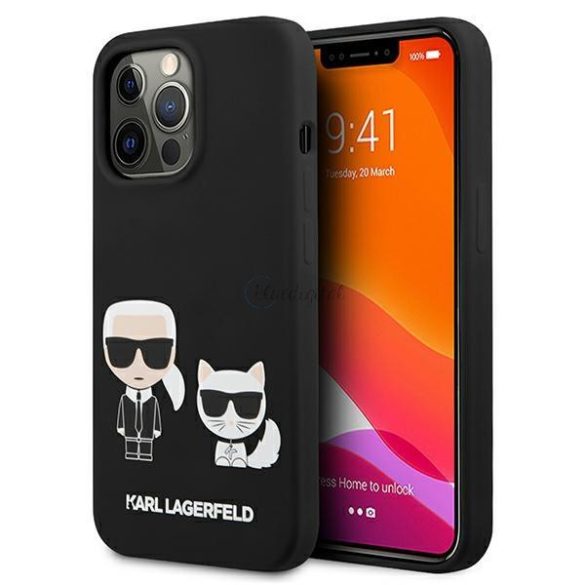 Karl Lagerfeld Klhcp13lskck iPhone 13 Pro / 13 6.1 "tok fekete Silicone Karl Choupette