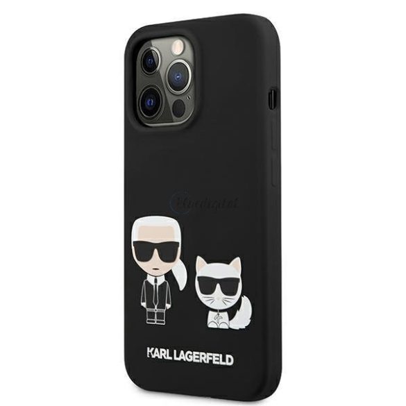 Karl Lagerfeld Klhcp13lskck iPhone 13 Pro / 13 6.1 "tok fekete Silicone Karl Choupette