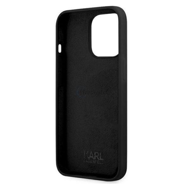 Karl Lagerfeld KLHCP13XSSKCK Silicone Karl Choupette tok iPhone 13 Pro Max - fekete 