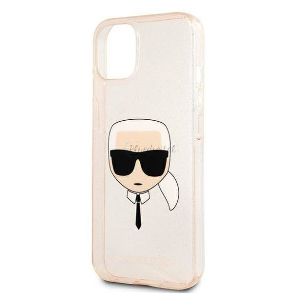 Karl Lagerfeld Klhcp13MKhtuglgo iPhone 13 6.1 "Gold / Gold tok csillámos Karl feje