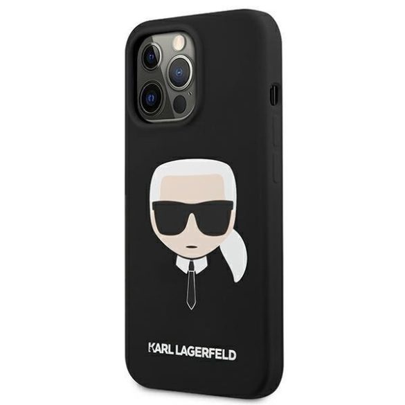 Karl Lagerfeld Klhcp13lslkhbk iPhone 13 Pro / 13 6.1 "fekete tok Silicone Karl feje