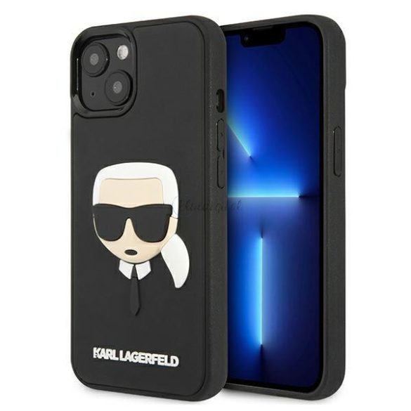 Karl lagerfeld klhcp13skh3dbk iphone 13 mini 5,4 "fekete tok 3D szilikon karl feje