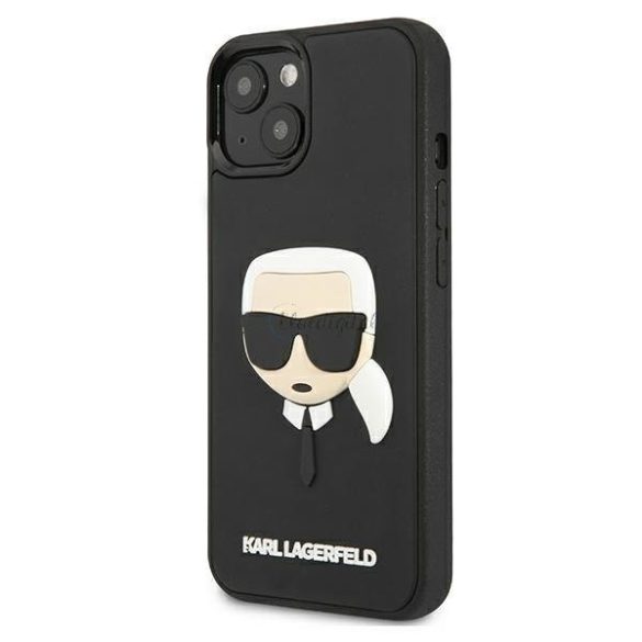 Karl lagerfeld klhcp13skh3dbk iphone 13 mini 5,4 "fekete tok 3D szilikon karl feje