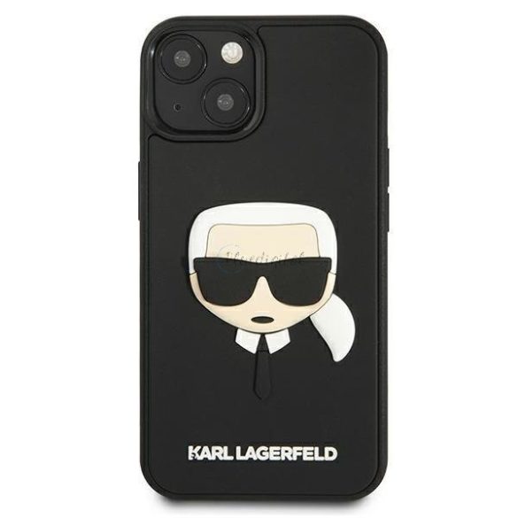 Karl lagerfeld klhcp13skh3dbk iphone 13 mini 5,4 "fekete tok 3D szilikon karl feje