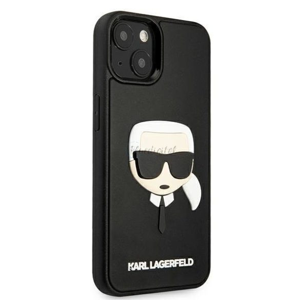 Karl lagerfeld klhcp13skh3dbk iphone 13 mini 5,4 "fekete tok 3D szilikon karl feje