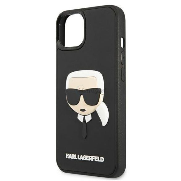 Karl lagerfeld klhcp13skh3dbk iphone 13 mini 5,4 "fekete tok 3D szilikon karl feje