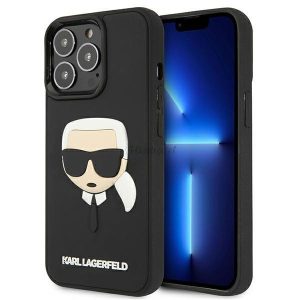 Karl Lagerfeld Klhcp13lkh3dbk iPhone 13 PRO / 13 6.1 "fekete tok 3D szilikon Karl feje