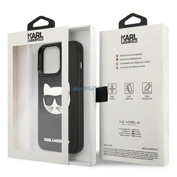 Karl Lagerfeld Klhcp13lch3dbk 13 Pro / 13 6.1 "fekete tok 3D szilikon Choupette