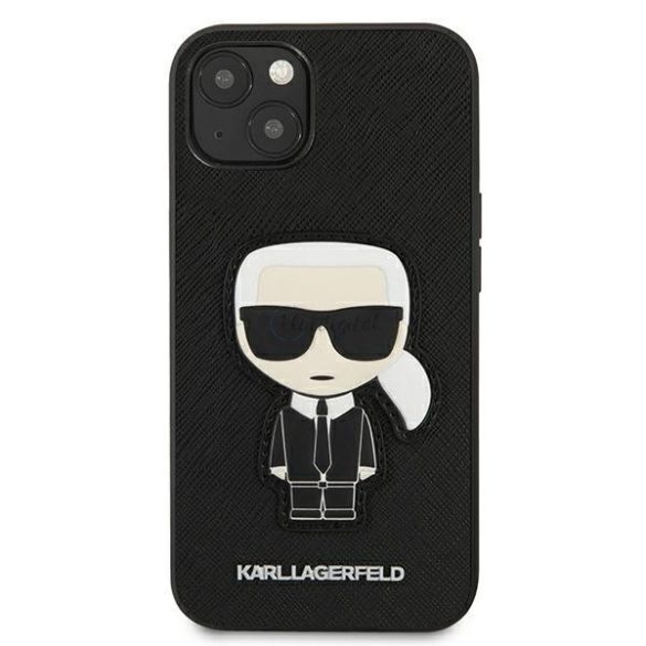 Karl Lagerfeld Klhcp13Sokpk iPhone 13 Mini 5,4 "fekete tok Safiano Ikonik Karl javítása