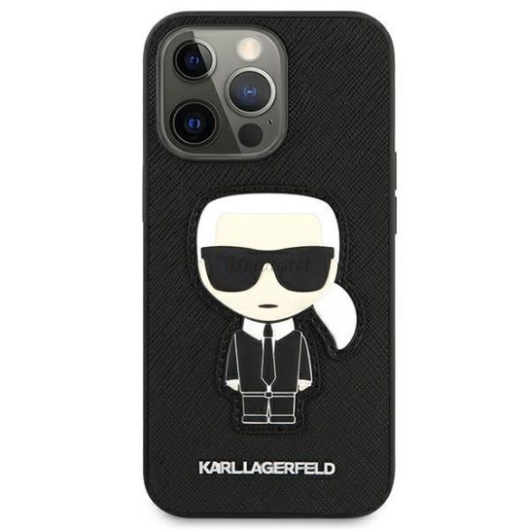 Karl Lagerfeld Klhcp13lokpk iPhone 13 PRO / 13 6.1 "fekete tok Safiano Ikonik Karl javítása