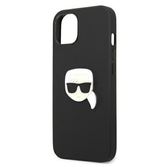 Karl Lagerfeld Klhcp13SPKMK iPhone 13 Mini 5,4 "fekete tok BŐR Ikonik Karl fejfémje