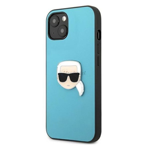 Karl Lagerfeld Klhcp13spkmb iPhone 13 Mini 5,4 "kék tok Bőr Ikonik Karl fejfémje