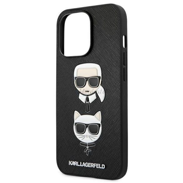 Karl Lagerfeld Klhcp13lsaKickCbk iPhone 13 Pro / 13 6.1 "fekete tok Safiano Karl Choupette