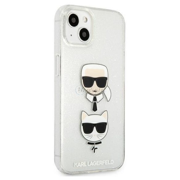 Karl Lagerfeld Klhcp13skctugls iPhone 13 Mini 5,4 "ezüst tok csillámos Karl's Choupette