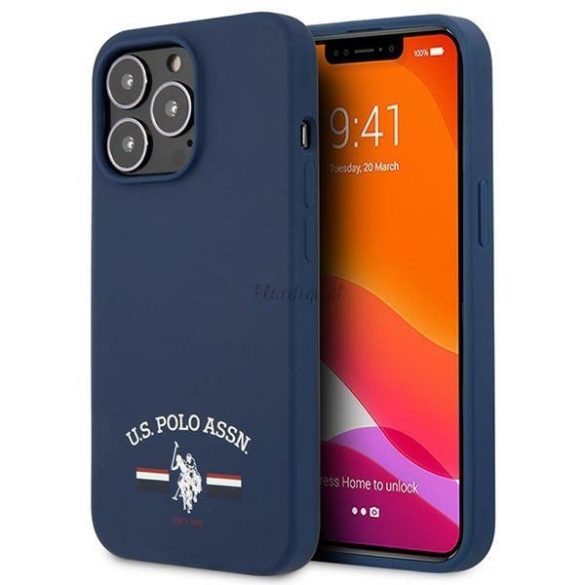 US POLO USHCP13LSFGV iPhone 13 PRO / 13 6.1 "tengerészkék / Kék Silicone Kollekció tok