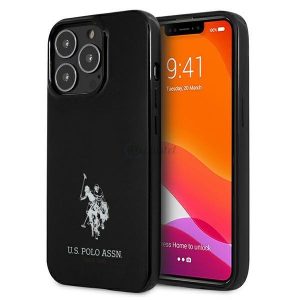 US POLO USHCP13XUMHK iPhone 13 Pro max 6,7 "fekete tok HORSES LOGO