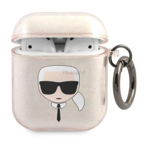 Karl Lagerfeld Kla2ukhgd Airpods tok Gold / Gold csillámos Karl feje