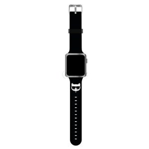 Karl Lagerfeld Klawmslck Apple Watch Strap 38/40 / 41mm fekete Strap Silicone Choupette Heads tok