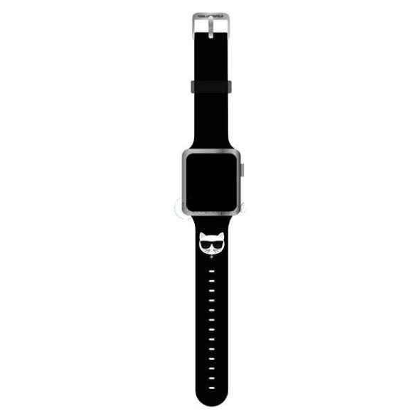 Karl Lagerfeld KLAWLSLCK Apple Watch 42/44 / 45mm fekete csereszíj