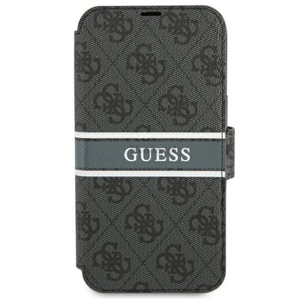 Guess GUBKP13S4GDGR iPhone 13 mini 5,4 "szürke könyv 4G csík tok