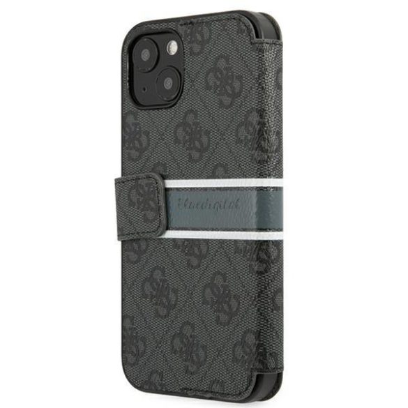 Guess GUBKP13S4GDGR iPhone 13 mini 5,4 "szürke könyv 4G csík tok