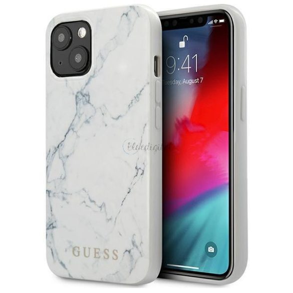 Guess GUHCP13SPCUMAWH iPhone 13 mini 5.4 „fehér / fehér Marble tok