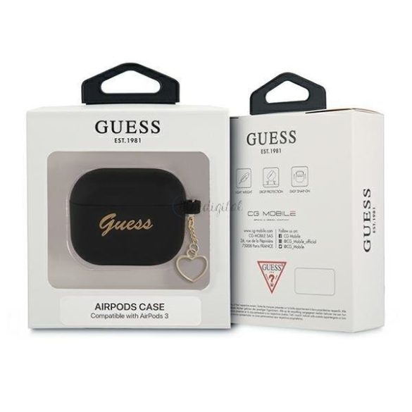 Guess GUA3LSCHSK AIRPODS 3 tok fekete Silicone Charm Kollekció
