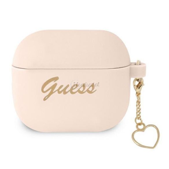 Guess GUA3LSCHSP AIRPODS 3 tok Pink / Pink Silicone Charm Kollekció