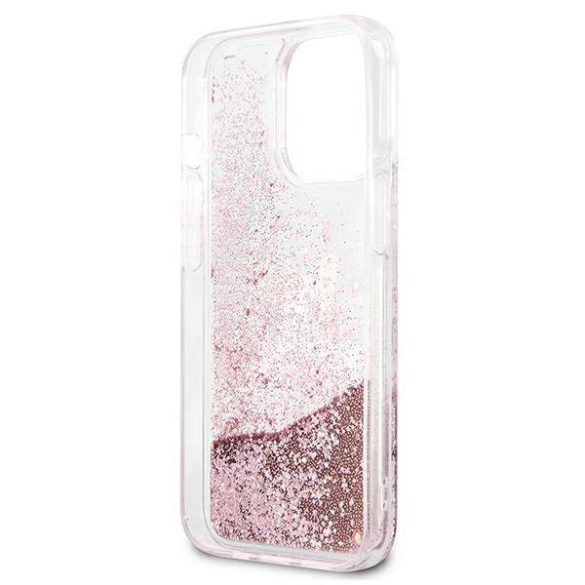 Karl Lagerfeld Klhcp13xpabgnu iPhone 13 Pro max 6.7 "Rózsaszín / Rózsaszín tok Peek Boo Folyékony csillámos