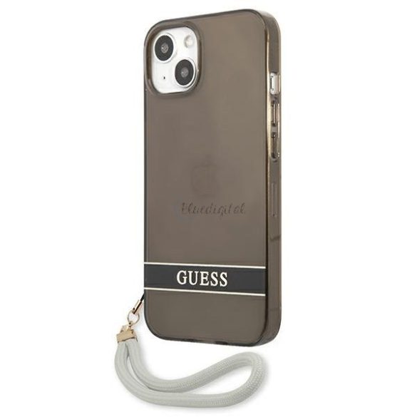 Guess GUHCP13SHTSGSK iPhone 13 mini 5,4 "fekete keménytok áttetsző Stap