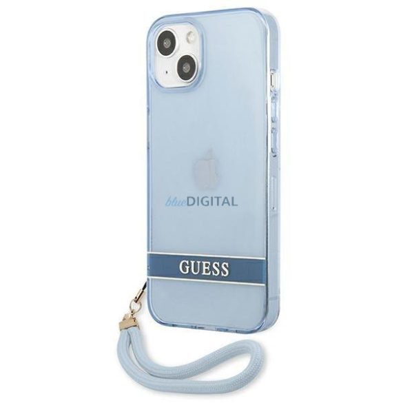 Guess GUHCP13SHTSGSB iPhone 13 mini 5,4 "kék kemény tok áttetsző Stap