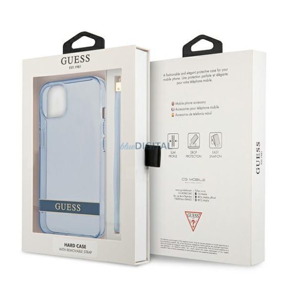 Guess GUHCP13MHTSGSB iPhone 13 6.1 "kék keménytok áttetsző Stap