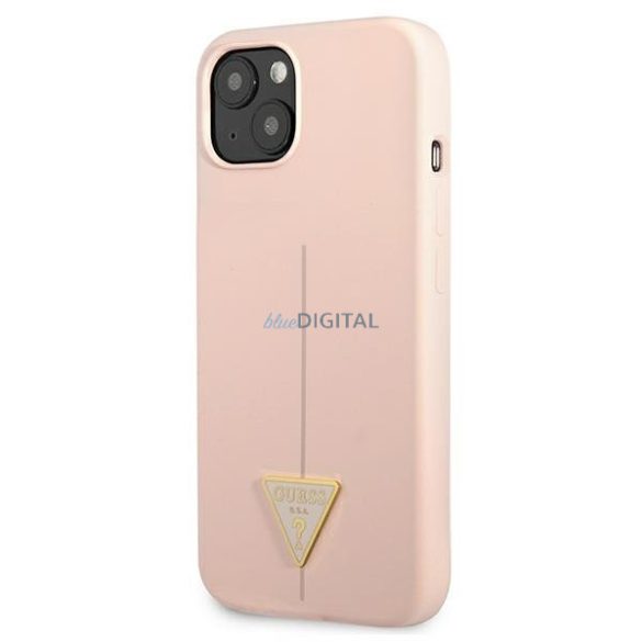 Guess GUHCP13SSLTGP iPhone 13 mini 5.4 "rózsaszín keménytok szilikon háromszög