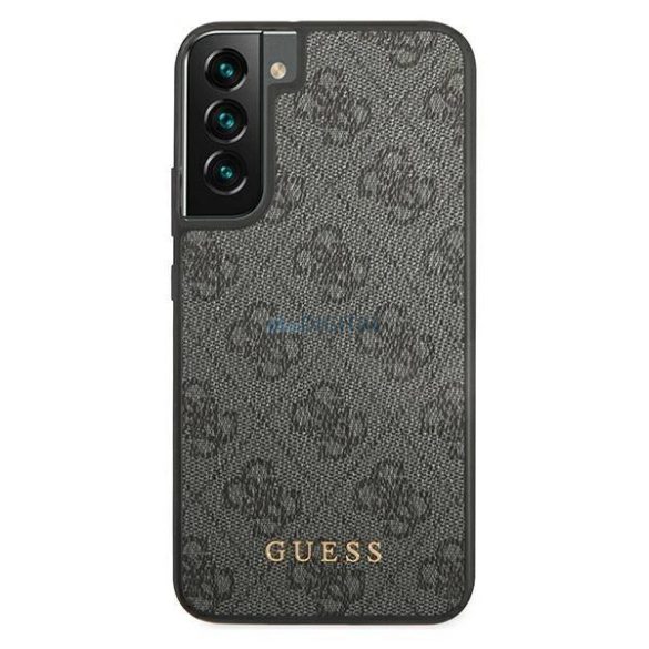 Guess GUHCS22SG4GFGR Samsung S22 S901 szürke keménytok 4G fém arany logó