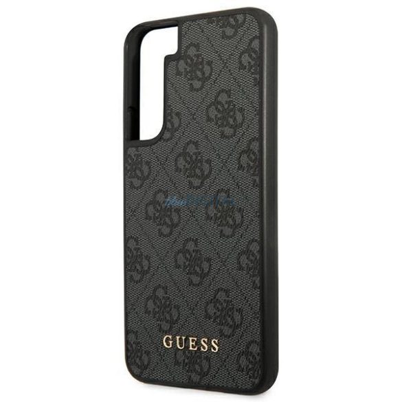 Guess GUHCS22SG4GFGR Samsung S22 S901 szürke keménytok 4G fém arany logó