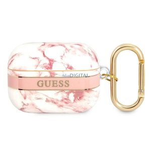 Guess GUAPHCHMAP AirPods Pro tok rózsaszín / rózsaszín Marble Strap kollekció