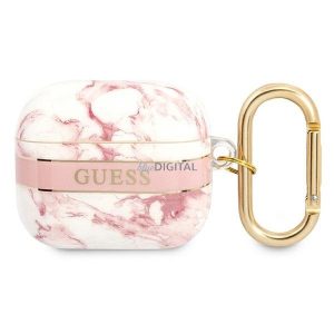 Guess GUA3HCHMAP AirPods 3 tok rózsaszín / rózsaszín Marble Strap kollekció